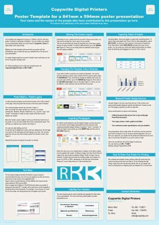 A1 Size Poster Template : Powerpoint Poster Templates For Research ...