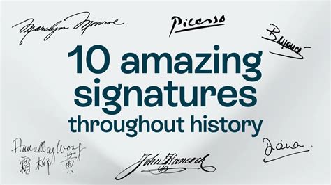 Top 10 amazing signatures throughout history - Oneflow