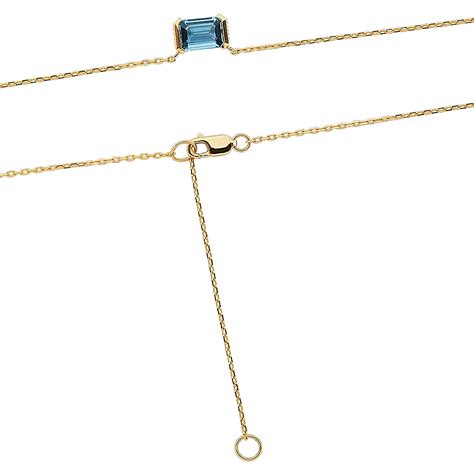 Dorset Teal Sapphire Pendant in 14K Yellow Gold (20 in) | Shane Co.