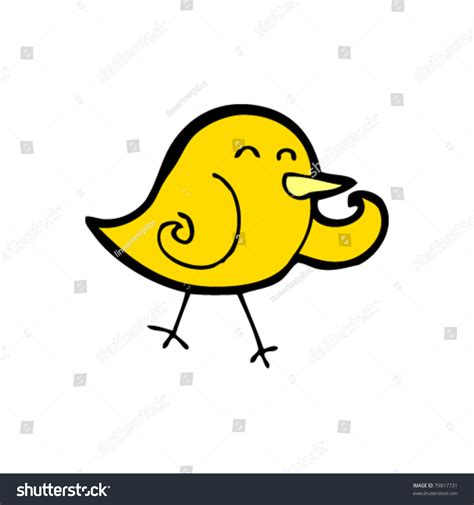 Yellow Bird Cartoon Stock Vector Illustration 79817731 : Shutterstock