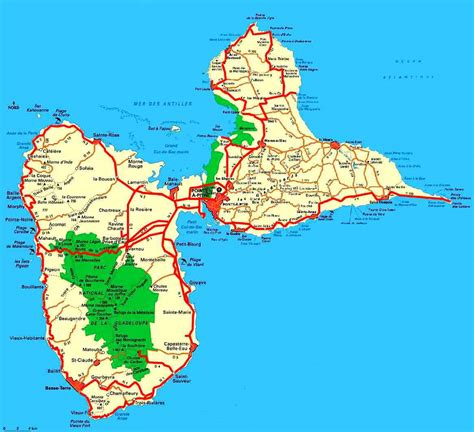 GUADELOUPE - GEOGRAPHICAL MAPS OF GUADELOUPE