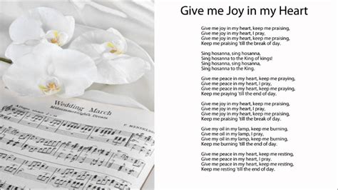 Give Me Joy in My Heart (Sing Hosanna, w/ Lyrics) - YouTube