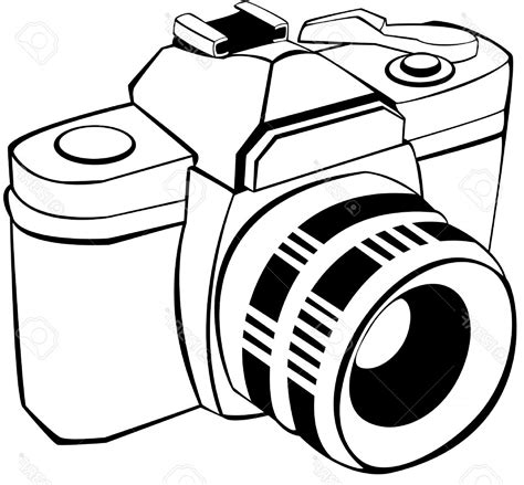 Camera Line Drawing Clip Art at PaintingValley.com | Explore collection ...