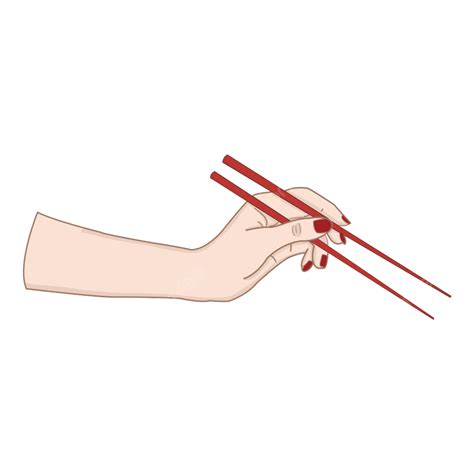 Holding Chopsticks White Transparent, Hand Painted Watercolor Cartoon ...