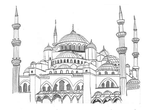 drawing Blue Mosk by Studio Ellessi | Mosque art, Islamic art ...