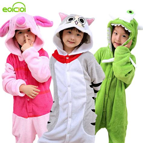 30 NEW Kids Boys Girls Pajamas Set Animal Pegasus Pig Rabbit Cosplay ...