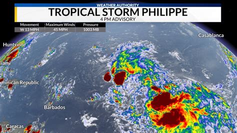 Tropical Storm Philippe Continues Over the Open Atlantic | WHNT.com