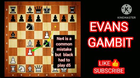 Evans Gambit opening - YouTube