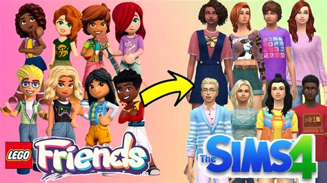 What would Lego Friends look like as Sims? Sims 4 Create A Sim - YouTube