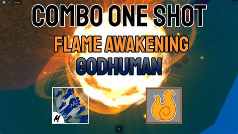 Combo One Shot With Flame And Godhuman | Blox Fruits - YouTube