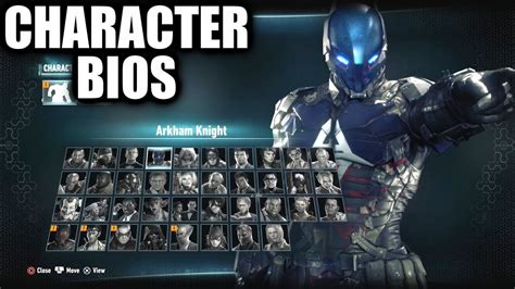 Batman: Arkham Knight All Character Bios / Profiles 1080P - YouTube