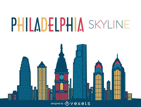 Philadelphia Skyline Illustration Vector Download