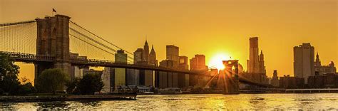 Brooklyn Bridge Sunset by M Bilton