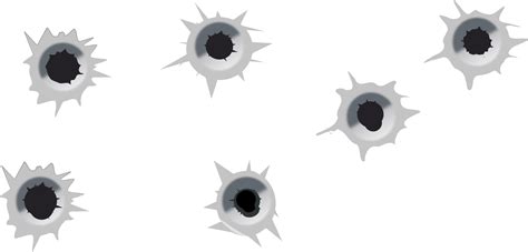 Clipart - Set of bullet holes