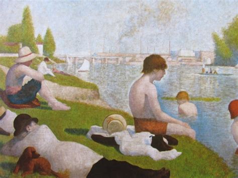 Georges Seurat Bathing at Asnieres 1884 9 x 6 in. | Etsy