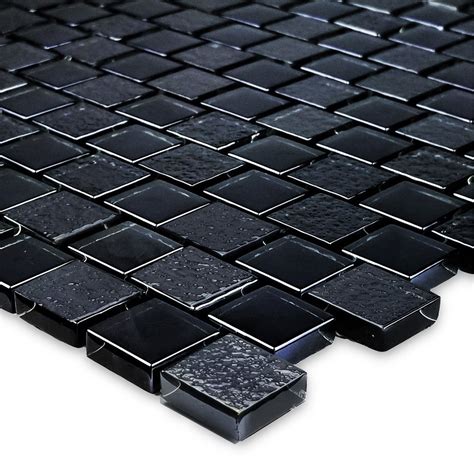 Black, 1" x 1" Glass Mosaic Tile | SS82323K1 | Signature Series ...