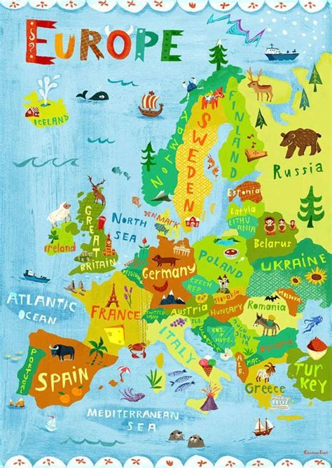 Europa: | Mapa de europa, Lugares para viajar, Mapas ilustrados