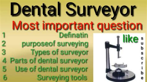 DENTAL SURVEYOR ( ALL ABOUT THE DENTAL SURVEYING ) SHORT AND EASY ( ZEE ...