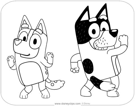 Free Printable Bluey Coloring Pages in PDF | Disneyclips.com