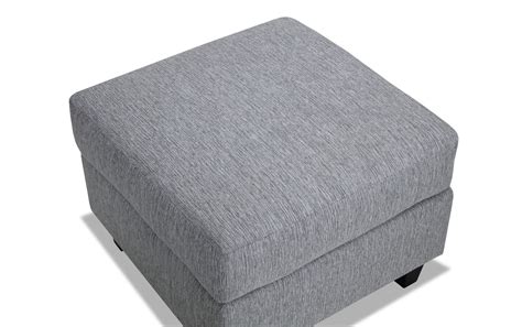 Shelby Light Gray Ottoman | gray_color