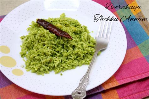 Beerakaya Thokku Annam | Ridgegourd Peel Mixed Rice