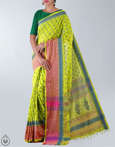 EXCLUSIVE COLLECTION OF PURE HANDLOOM MANGALAGIRI KANTHA WORK SAREES ...