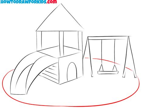 How to Draw a Playground - Easy Drawing Tutorial For Kids