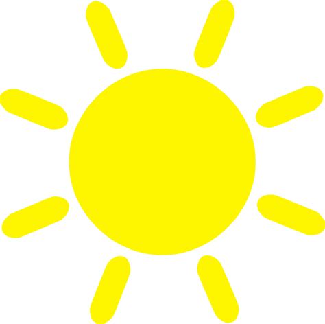 Bright Yellow Sun Clip Art - ClipArt Best