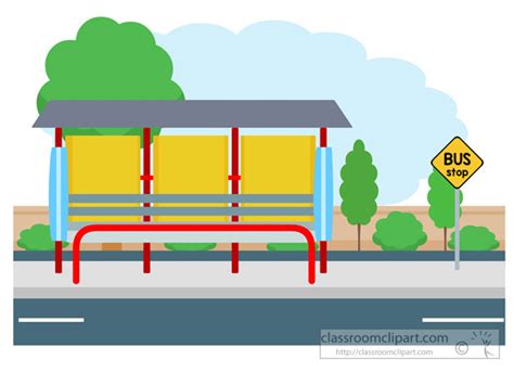 Architecture Clipart- bus-station-building-clipart-035 - Classroom Clipart