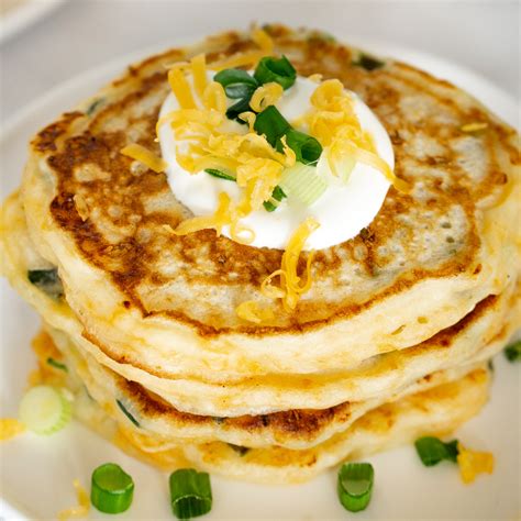 Cheesy Savory Pancakes with Green Onions | Babaganosh