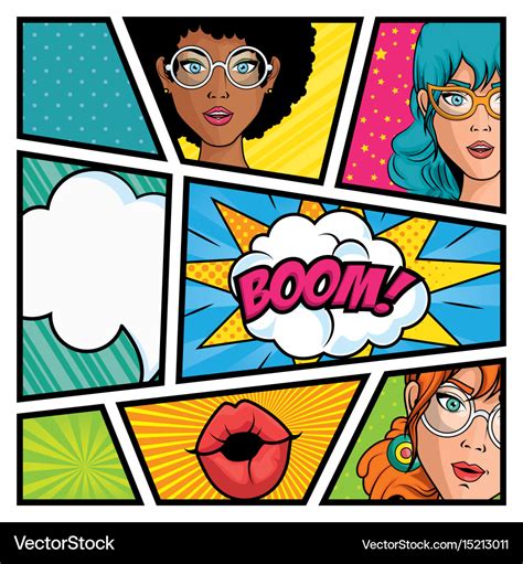 Comic strip pop art design Royalty Free Vector Image