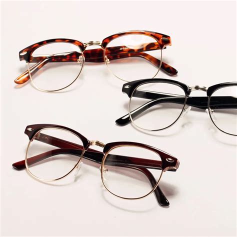 VWKTUUN Half Frame Oculos Glasses Frame Women Men Eyeglasses Optical ...