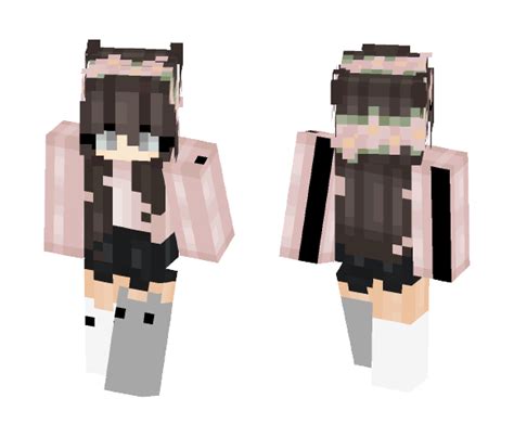 Download Cute Cat Girl Minecraft Skin for Free. SuperMinecraftSkins