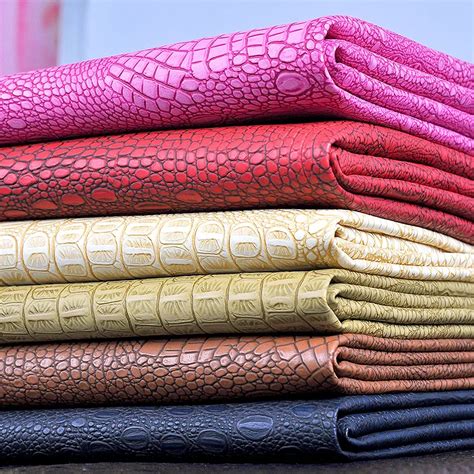 100x135cm Imitation Crocodile Artificial Leather Fabric Synthetic Pu ...