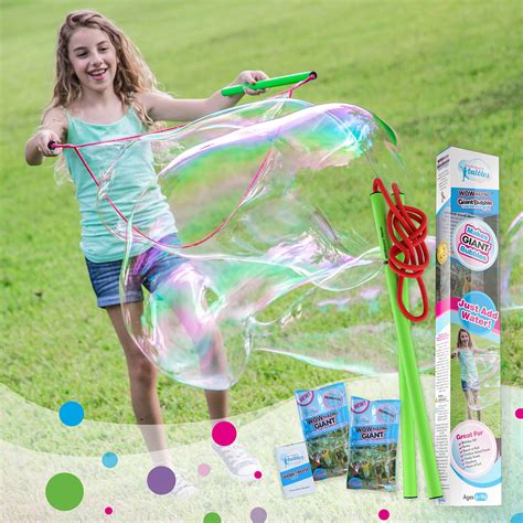 Buy WOWmazing Giant Bubble Wands Kit: (4-Piece Set) | Incl. Wand, Big ...