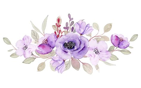 Purple Watercolor Flowers Images - Free Download on Freepik