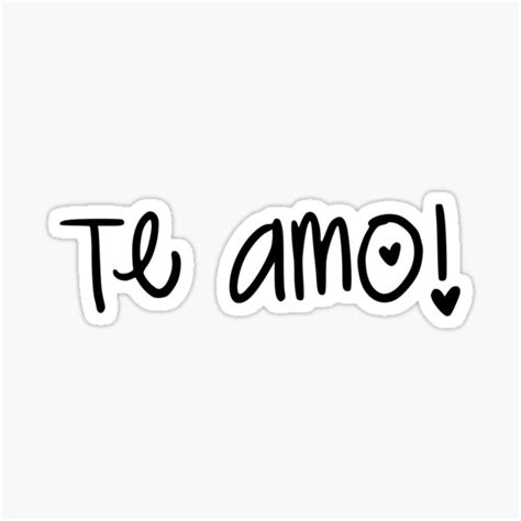 "Te Amo" Sticker by Mperelmuter | Redbubble