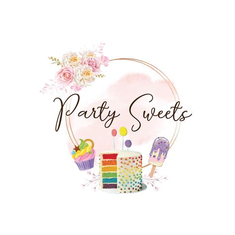 Custom Logo Design Rainbow Cake Logo Bakery Party Sweet Treats Logo ...