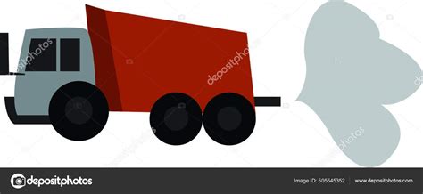 Orange Commercial Truck Vector Color Illustration Stock Illustration by ...