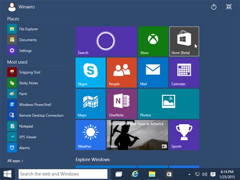 Get Start screen back in Windows 10