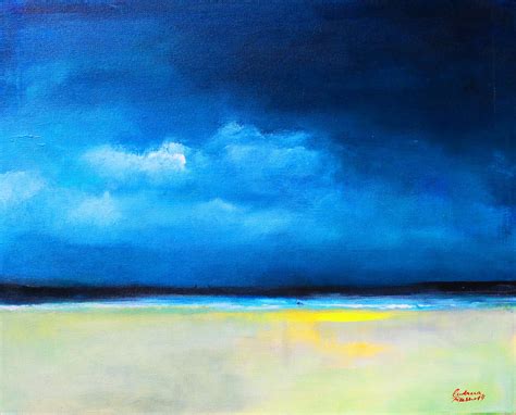 Ocean at night by Andreea Russo | Acrylgemälde, Gemälde, Acryl