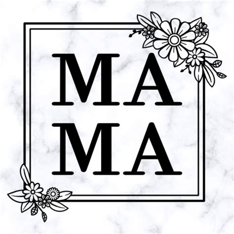 Mama PNG Svg Mom Life Png Mama Floral Square SVG Mom Jpg | Etsy