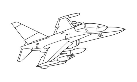 Airplane Drawing line art vector illustration for coloring book ...