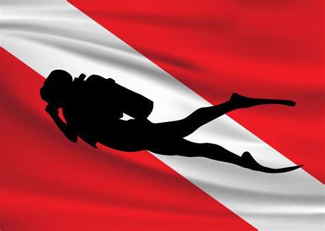 Vector Dive Flag And Diver Icon 117752 Vector Art at Vecteezy