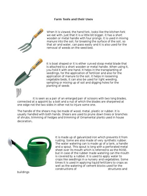 Farm Tools and Their Uses | Tractor | Scissors