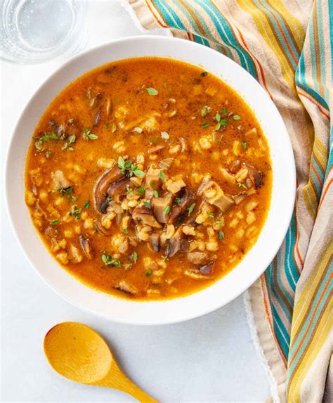 Instant Pot Mushroom Barley Soup with Miso