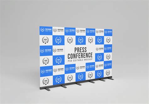 Press Conference Backdrop Mockup - Mockup World