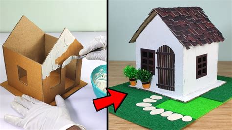 How To Make Beautiful House With Cardboard And Cement | How to make ...