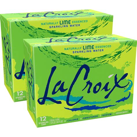 LaCroix Sparkling Water, Lime- 2/12 packs 12 oz - Walmart.com