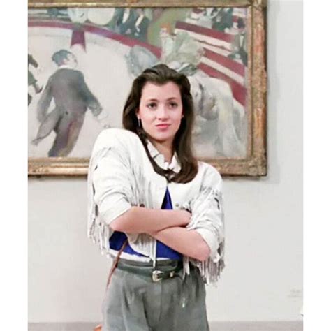 Sloane Peterson Ferris Bueller's Day Off Mia Sara White Fringe Leather ...